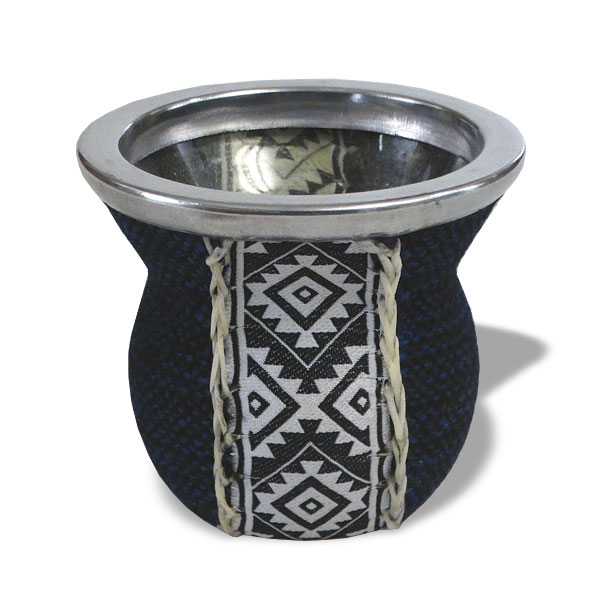 Mate Trinkgefäss aus Glas - Blau