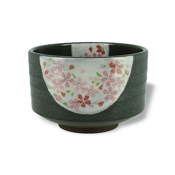 Matcha Schale - Rosa Blumen