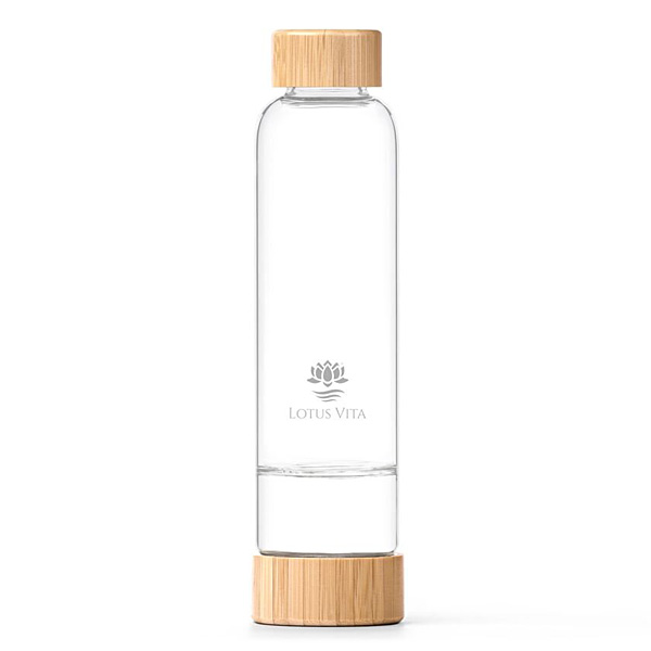 Glastrinkflasche für Kristallsteine zum selber befüllen