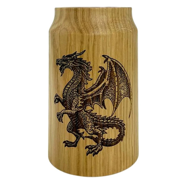 Calabasa Wooden/Glass Dragon