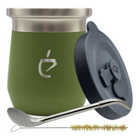 Yerba Mate Set Terolid Dualflow Pro von Un Mate - Grün