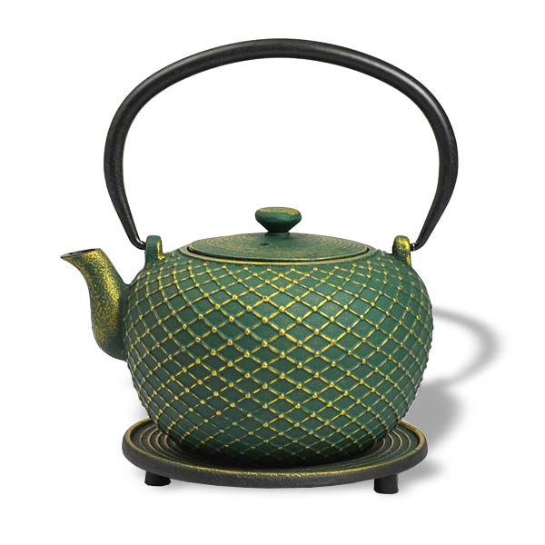 Eisengusskanne Yoyo 0.9l - Grün/Gold