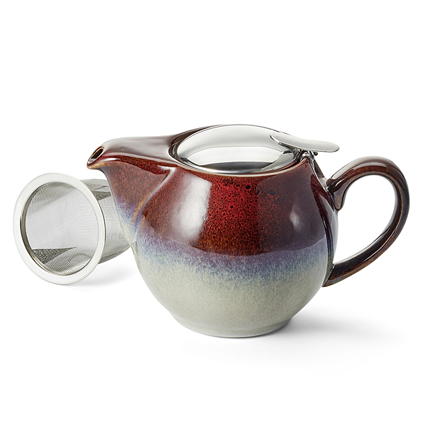 Keramikkanne Saara mit Reactive Glaze - rot