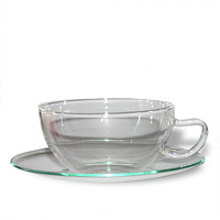 Glastasse "Ellen" mit Unterteller (1.5 dl)