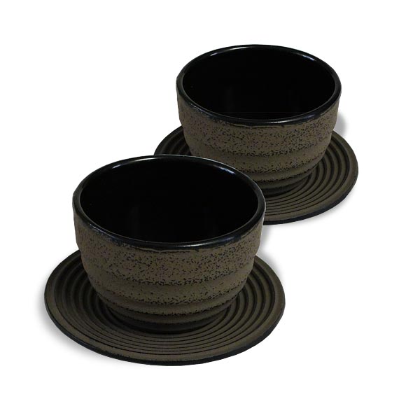 Teacup Eisenguss 0.12l  - Braun - Set a 2 Stück