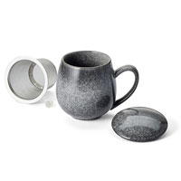 Kräuterteetasse Saara mit Reactive Glaze- grau