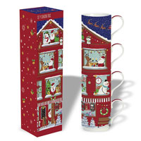 Porzellanbecher-Set - Christmas Neighbours - 250ml