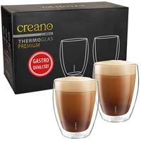 Creano doppelwandige Premium Gläser in Gastro Qualität | 400ml | 2er Set