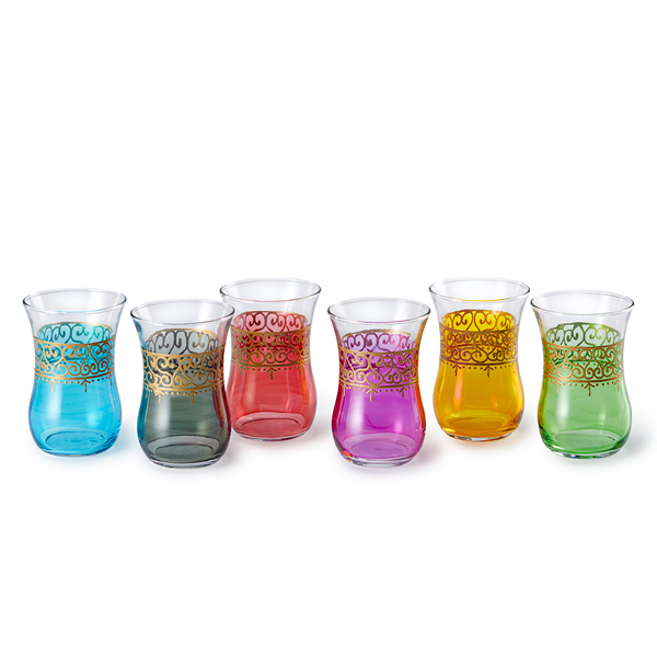 Teeglas "Azim"- 6 Stück - 6-fach sortiert