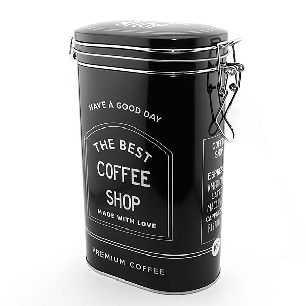 Bügelverschlussdose Schwarz - Coffee Shop