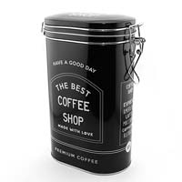 Bügelverschlussdose Schwarz - Coffee Shop