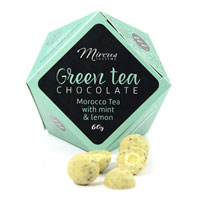 Schokoladenpralinen - Green Tea Chocolate - Mint & Lemon