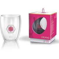 Creano Doppelwandiges ThermoGlas "Blume des Lebens" | 250ml